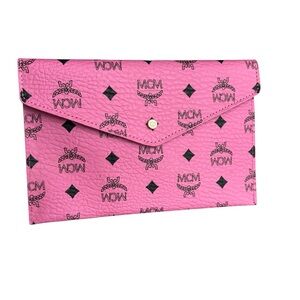 MCM Visetos Envelope Clutch Pink